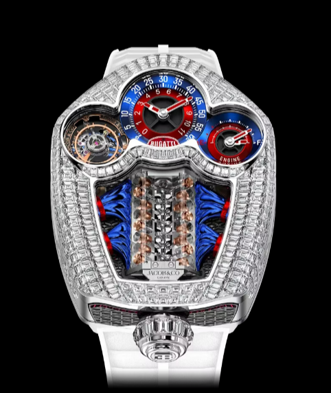 (image for) Jacob & Co bugatti tourbillon baguette WHITE GOLD Replica Watch BU820.30.BD.AA.ABRUA